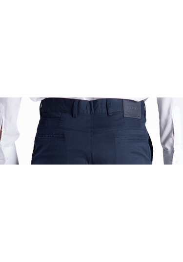 Sposo 128 Dar Kalıp Normal Bel Pamuk Likralı Lacivert Erkek Pantolon Lacivert