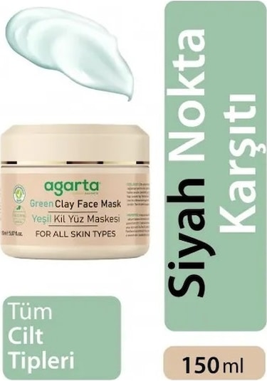 Agarta Doğal Yeşil Kil Maskesi 150 ML