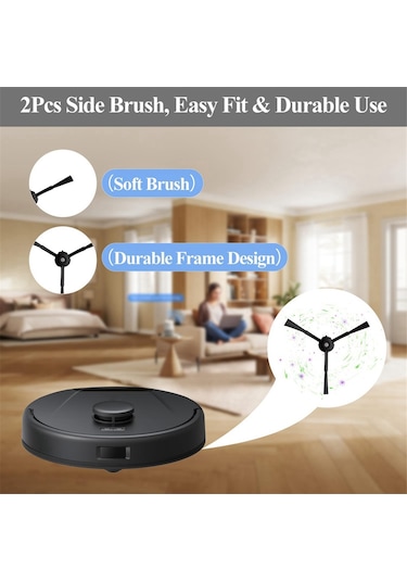 Synodicmonth Eufy X8 Pro Yedek Parçaları, Ana Yan Fırça Hepa Filtreleri, Paspas Pedleri, Robot Süpürge Aksesuarları