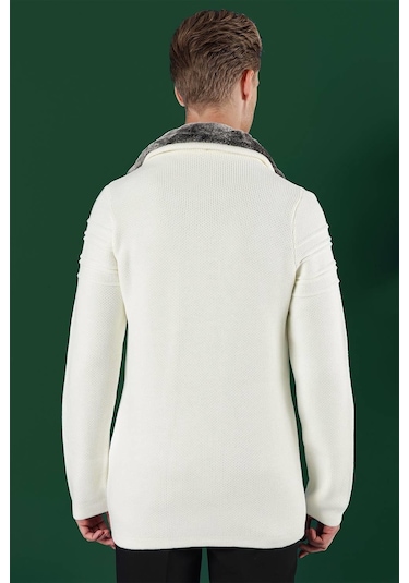 02 Slim Fit Ekru Spor Kaban Ekru