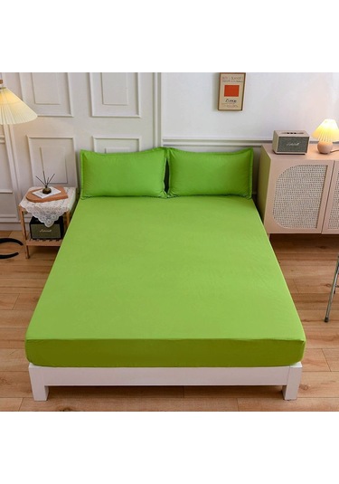 Yeşil Düz Renk Tek Kişilik Yatak Yastık Kılıfı 1.5/1.8 Tek Kişilik Çift Kişilik Nevresim Takımı Yastık Kılıfı Yok 120 200+27cm