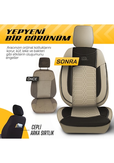 Panda Proline Serisi Jakar Kumaş Ticari Oto Koltuk Kılıfı