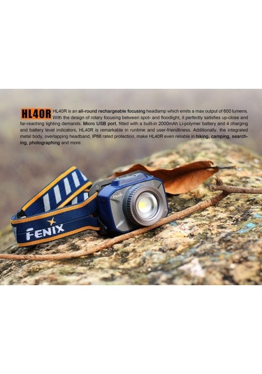 Fenix Hl40r 600 Lümen Kafa Feneri-Fenixhl40r Siyah