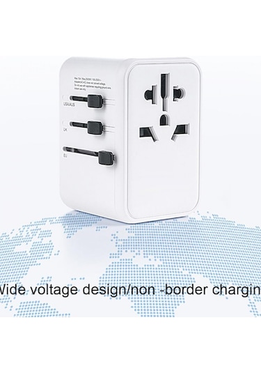 Ht-301 Çok Yönlü Seyahat Adaptörü 35 Watt Type-c 4 Çıkışlı Duvar