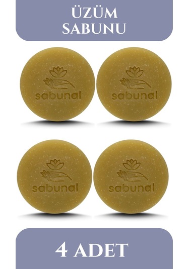 Sabunal Üzüm Sabunu 4 Adet - Cilt Elastikiyet Sabunu