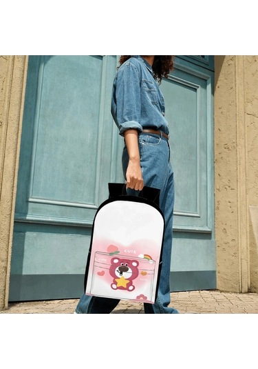 Trendooze Ve Siyah Siyah Sırt Seyahat, Organizasyon Kılıfı Kawaii Karikatür, İş, İle Gençler, Dizüstü Çoklu Çantası, Bölmeleri Bilgisayar Abd18 15.6 Dz Siyah