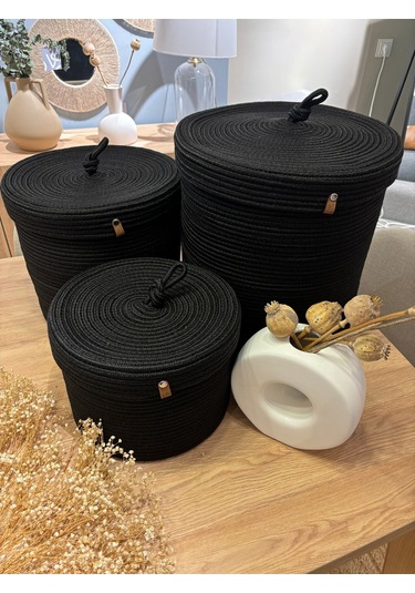 Victor Çok Amaçlı Düzenleyici Kapaklı Sepet,kapaklı Saksılık,kapaklı Organizer 26-20, Küçük Boy Siyah