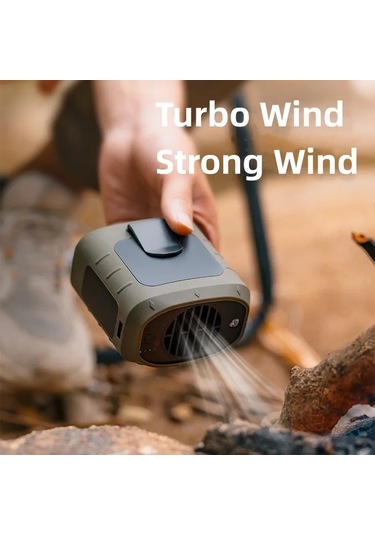 Tcherchi 8000 MAh Şarj Edilebilir Ve Taşınabilir Asma Veya Boyun Fanı Sarı