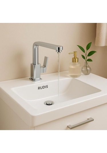 Rudi Armatür Pirinç Malzeme Batarya Takımı Mutfak , Lavabo, Banyo Bataryası Gri