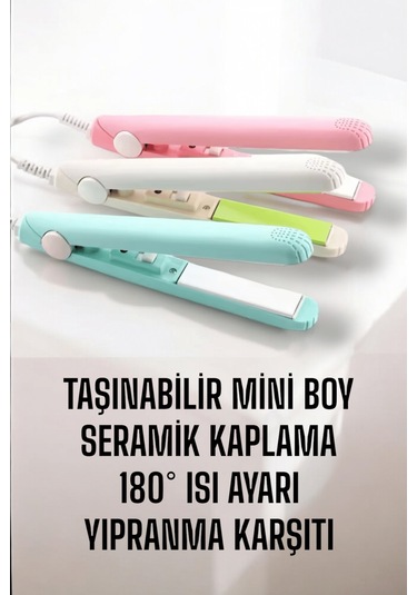Seramik Kaplama Taşınabilir Mini Saç Düzleştirici Seyahat Dostu Tasarım