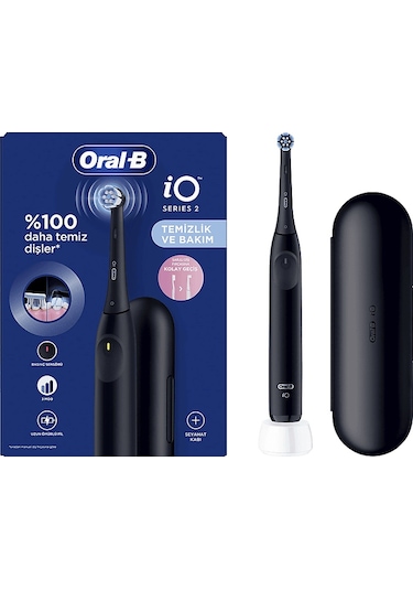 Oral B Io 2 Serisi Şarjlı Diş Fırçası Siyah + Seyahat Kabı