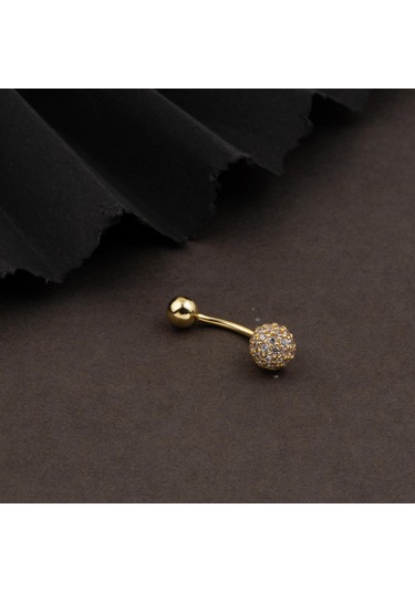 Bilezikci Kadın 14 Ayar Atın Göbek Piercing Sarı