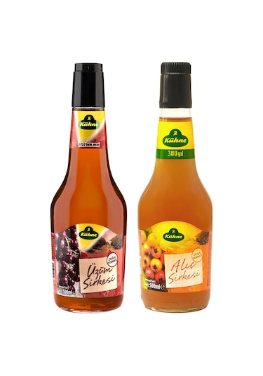 Kühne Üzüm Sirkesi 500 Ml Ve Alıç Sirkesi 500 Ml Cam 2 Li Set