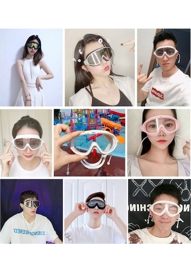 Artfulabode Yüzme Yüksek Ve Su Sones Şeffaf Jh8208dmjs Gözlüğü Geçirmez Çözünürlüklü Çerçeve Büyük Buğulanmaz Beyaz Ar Çok Renkli