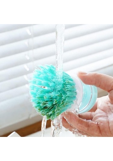Pratik Sıvı Deterjan Hazneli Bulaşık Fırçası Hazneli Mutfak Banyo Lavabo Yıkama Fırçası 1 Adet