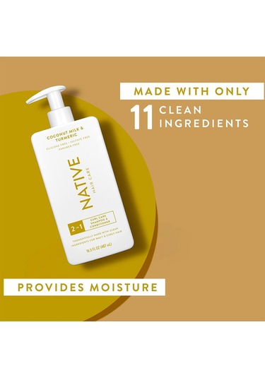 Native Coconut Milk & Turmeric 2in1 Bukle Belirginleştirici Şampuan 487ml Tüm Saçlar