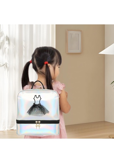 Suntek Bale Dans Sırt Çantası Günlük Spor Jimnastiği Için Gümüş