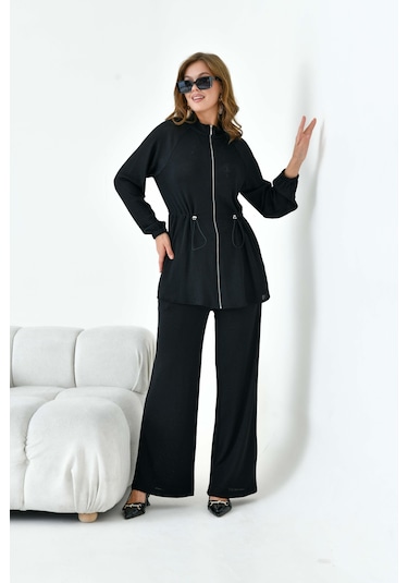 Ftz Kadın Örme Takım Siyah 30992 Siyah