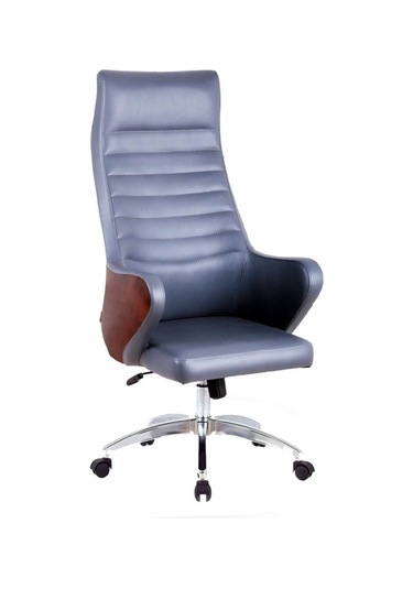 Borass Çift Renk Deri Makam Koltuğu Gri