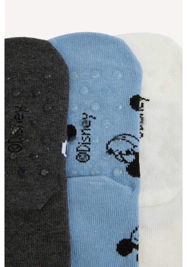 Defacto Erkek Bebek Disney Mickey & Minnie Kaydırmaz Taban 3lü Pamuklu Uzun Çorap F6984a5nskr1 Çok Renkli-kr1