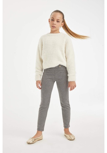 DeFacto Kız Çocuk Basic Düz Standart Boy Tayt D3236A824WNBN323