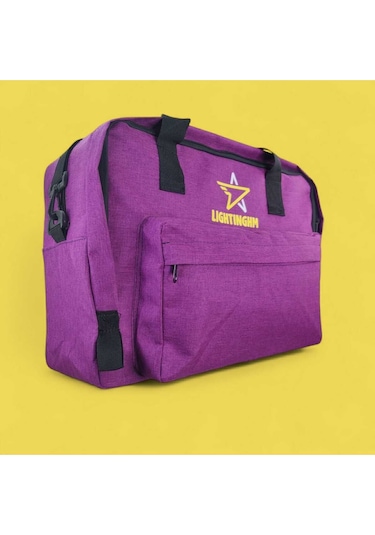 35 Litre 3 Cepli Seyahat Spor Gezi Suya Dayanıklı Uzun Askılı Kabin Boy Mor Omuz El Çantası Mor