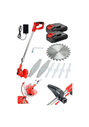 Staxx RDX2100 Çift Akülü Teleskopik Kol Şarjlı Ot Biçme Tırpanı