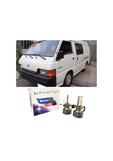 Mitsubishi L300 Led Xenon Uzun + Kısa Far Ampulü H4 Mono Yeni Seri Beyaz 1989-2012