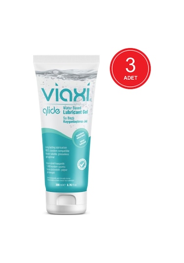 Viaxi Glide Su Bazlı Kayganlaştırıcı Jel 200 ML x 3 Adet