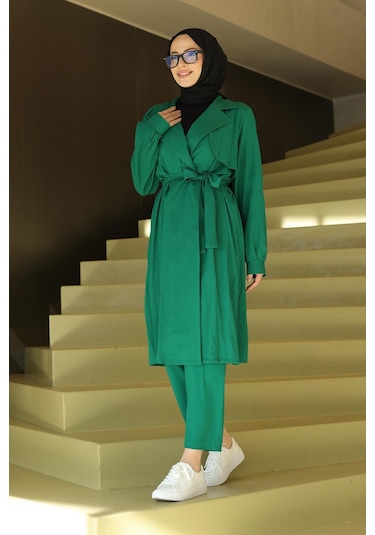 Ay Parça Detaylı Takım Yeşil Yeşil