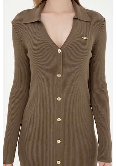 U.s. Polo Assn. Kadın Açık Haki Elbise Triko 50297100-vr183 Acık Hakı