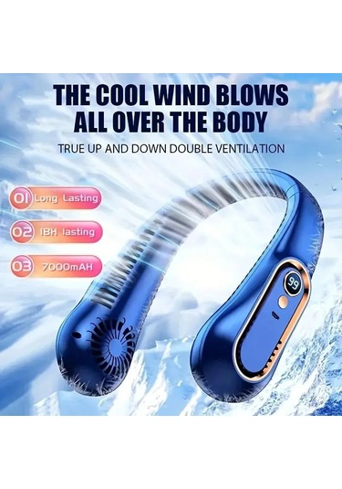 Taşınabilir Boyun Fan Asılı Hava Soğutucu Elektrikli Fanlar Bladeless Şarj Ed Ventilador Soğutma Fanları Boyun Vantilatör 56907333