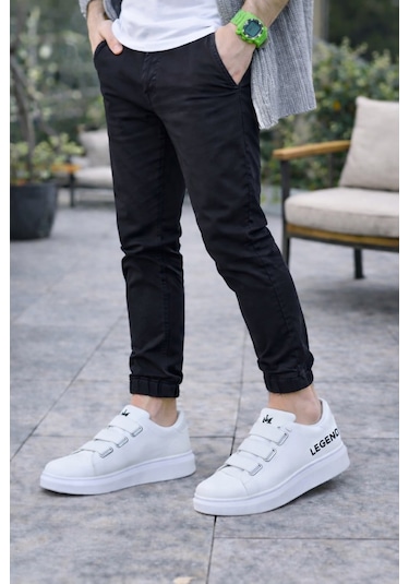 Aymood Jy029 Mono Bağcıksız 3 Bantlı Lastikli Legend Cilt Erkek Günlük Sneaker Ayakkabı Cbt - Beyaz Aymood Jy029 Mono Bağcıksız 3 Bantlı Lastikli Legend Cilt Erkek Günlük Sneaker Ayakkabı Cbt - Beyaz