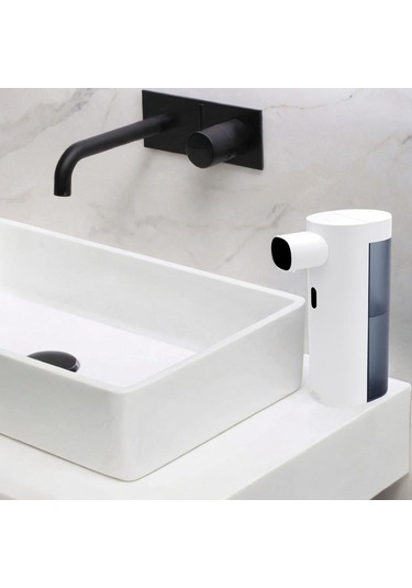 Homyl Otomatik Temizleme Sabun Makinesi Sıvı Sabunluk Duvara Beyaz Diğer