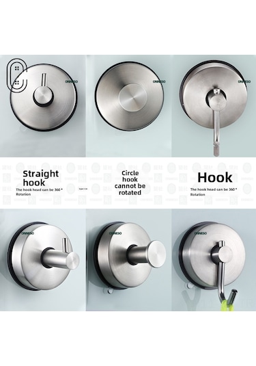 Reedark 304 Paslanmaz Çelik Vakumlu Sopa Tutucu - Mutfak/banyo Kullanıma Uygun, Delme Yok, İz Kalmaz, 27mm Çaplı Çok Amaçlı Asma Aleti Diğer