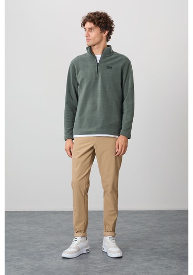 Tommy Life River Çağla Dik Yaka Erkek Polar Sweatshirt - 88310 Çağla