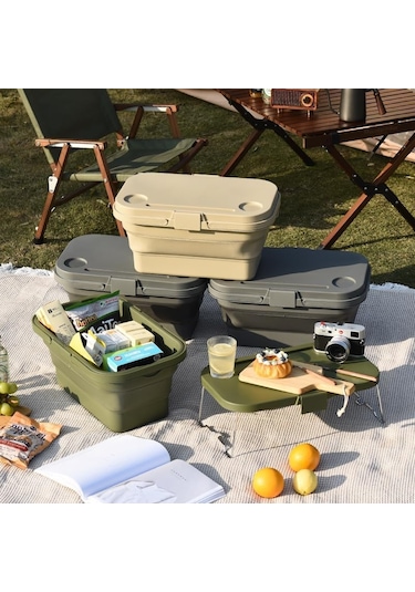 Katlanır Piknik Sepeti Yeşil
