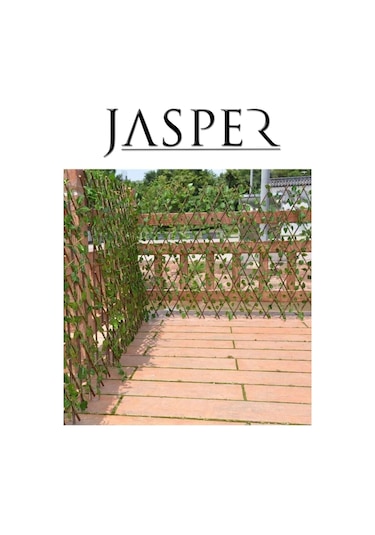 Jasper Yapay Çiçek Geniş Yaprak Akordiyon Çit 120 CM x 3 M