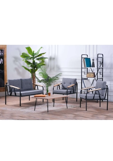 Pimango Pi Angel Bahçe ve Balkon Mobilyası 2+1+1 + Sehpa Çok Renkli