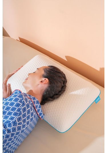 Ortopedik Visco Yastık Yüksek Klasik Yastık 60 40 15 Cm Beyaz