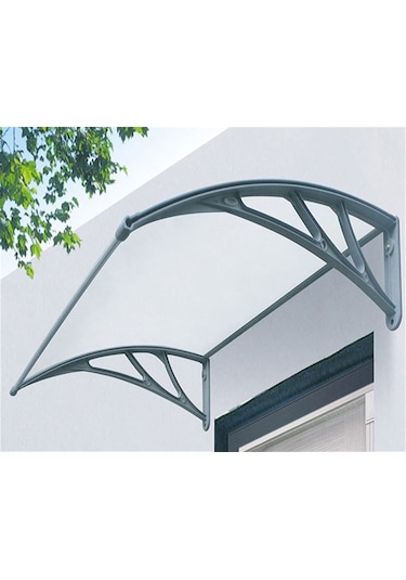 Kapı Üstü Pratik Sundurma 150 X 100 Cm Gri Tente