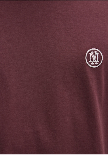 Mavi - Mavi Logo İşlemeli Bordo Tişört 067074-70396 Kirmizi Kırmızı