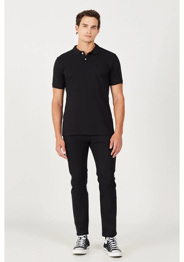 Lee Polo T-shirt Siyah Erkek Kısa Kol T-shirt 000000000101982645