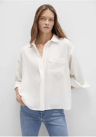 Mavi - Ekru Gömlek 1211354-80194 Ekru