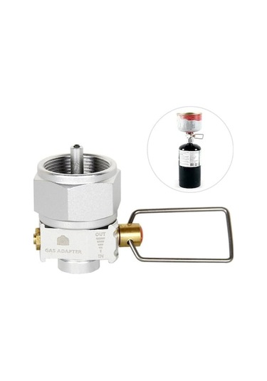 Ankatek Gas Saver Plus Gaz Dönüştürücü Vites Dolum Düz Tank Dönüşüm Adaptörü Kamp Gaz Adaptörü Vana Vi Gümüş Gümüş
