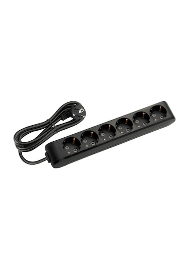 Viko Multi-let 6'lı Grup Priz Topraklı Çocuk Korumalı 5 Metre Siyah - 90133605