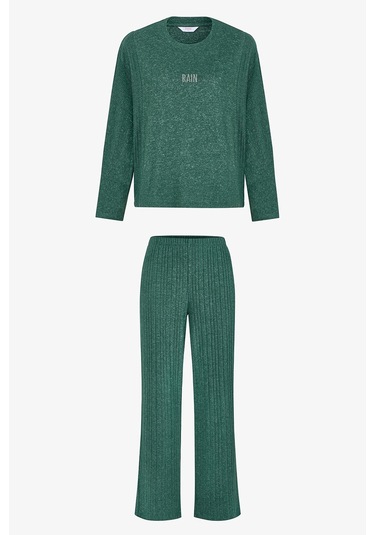 Penti Koyu Yeşil Rain Soft Termal Etkili Pantolon Pijama Takımı