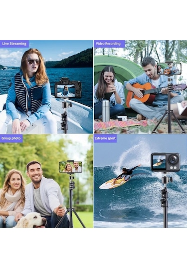 Chenkestoreone Zomei 63 Inç Uzatılabilir Demir Tripod Selfie Çubuğu Akıllı Telefon Kamera