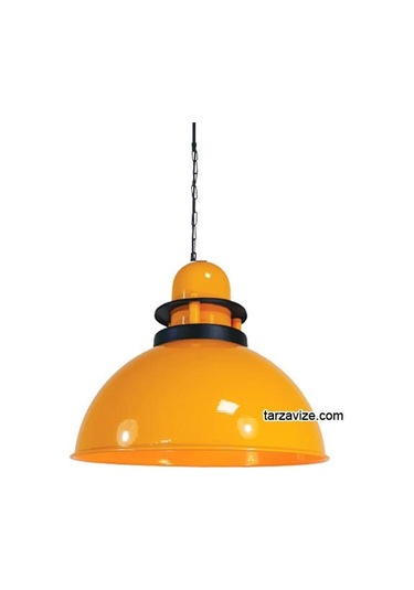 Tarzavize Trt46 Dekoratif Sarı Tekli Retro Modern Sarkıt Avize Sarı