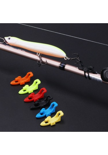 Jeehugo 10 Adet Mavi Balıkçılık İğne Tutucu - Kauçuk O Ringli Abs Malzeme - İğne Ve Yem Sabitleyici Kamış Uyumlu